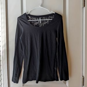 Long sleeve top with lace back